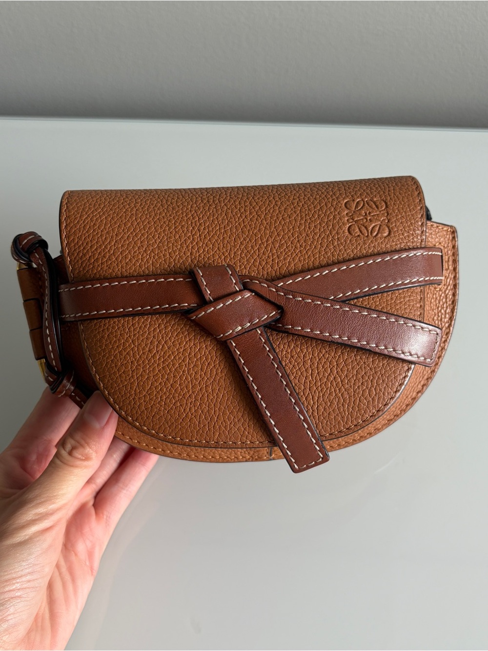 Loewe Gate Mini Leather Crossbody Bag